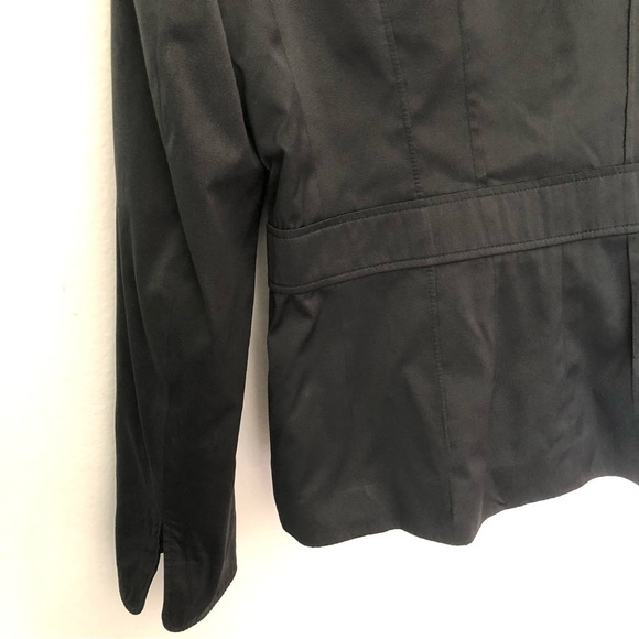 Rene Lezard Black Taffeta Fitted Blazer - Picture 13 of 16